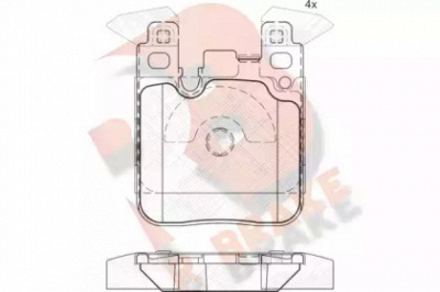 R BRAKE rb2092 -  Комплект тормозных колодок, дисковый тормоз